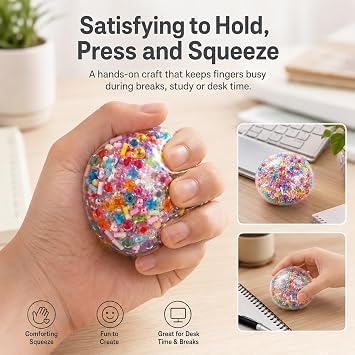 15pcs Squishy Making Kit - 6cm Thickened Silicone Blank Stress Ball Skins, Diy Custom Squeeze Toys Set With Transparent And White Empty Shells For Adults Sensory Crafting