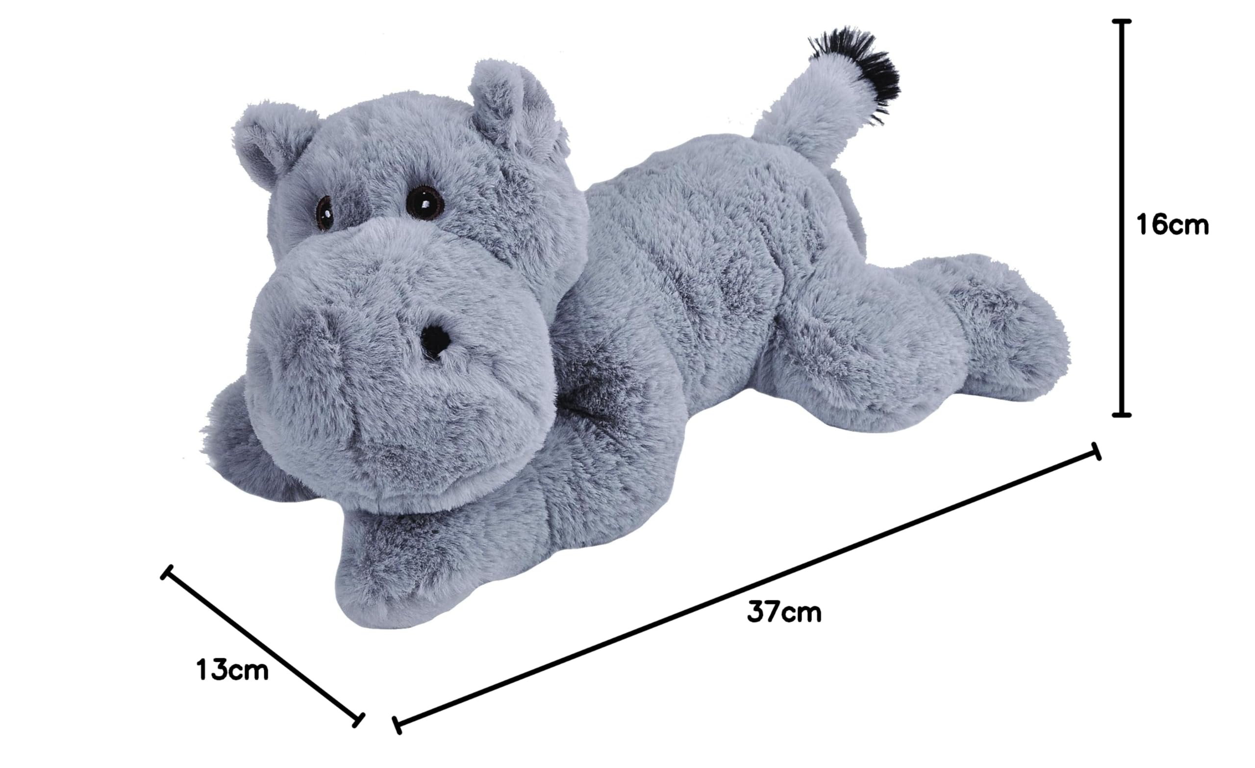 Wild Republic Ecokins Ippopotamo, Peluche Per Bambini 30 cm, Peluche Di Qualità, Regalo Di Compleanno, Giocattoli Ecologici, Creato Riciclando 16 Bottiglie In Plastica