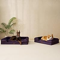 Vista 141 de EHEYCIGA - Cama ortopédica para perro grande, impermeable, de espuma viscoelástica y espuma tipo caja de huevos, bordes elevados, antideslizante