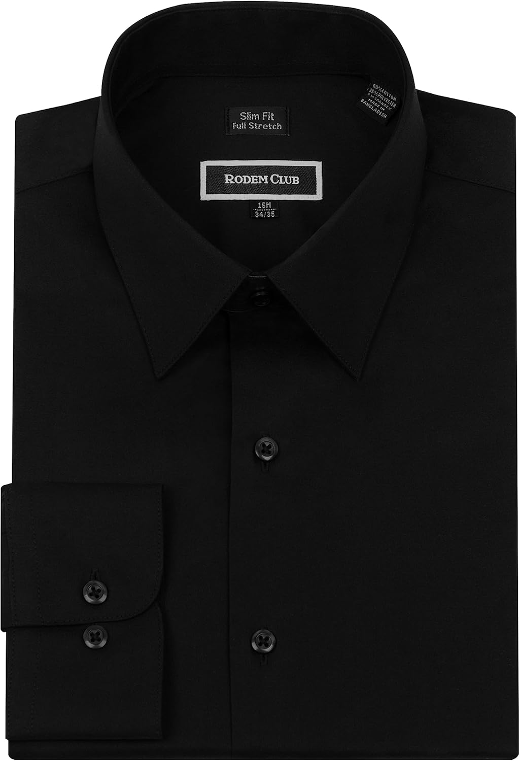 Men's Dress Shirt Slim Fit Long Sleeve Full Stretch Wrinkle-Resistant Business Casual Solid Button Down Shirts - Image 3