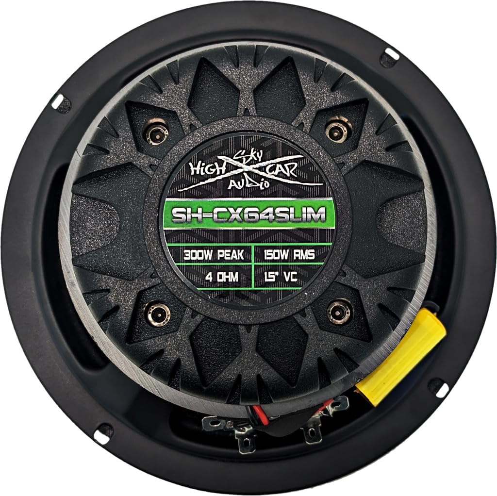 Sky High Car Audio SH-CX64SLIM 6.5" Slim Coaxial Speaker with Compression Driver Horn (Single Speaker)