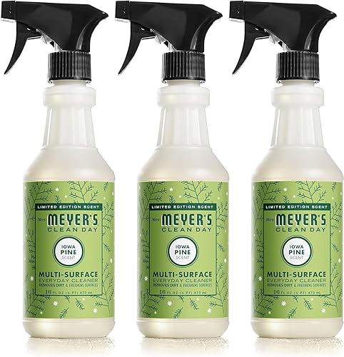 MRS. MEYER'S CLEAN DAY - Spray limpiador multisuperficie, fórmula libre de crueldad, pino de Iowa, 16 onzas líquidas (paquete de 3)