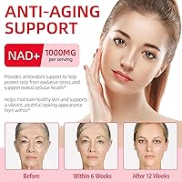 Vista 8 de NAD 1000mg líquido 30 paquetes, suplemento líquido NAD, suplementos NAD para mujeres, ribósido de nicotinamida y resveratrol premium, aumenta