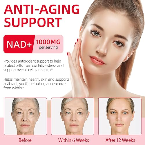 Miniatura 8 de NAD 1000mg líquido 30 paquetes, suplemento líquido NAD, suplementos NAD para mujeres, ribósido de nicotinamida y resveratrol premium, aumenta la