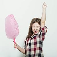 Vista 6 de Paquete de 100 conos de papel de algodón de azúcar, palitos de papel kraft para hilo dental, golosinas de carnaval, suministros de fabricación