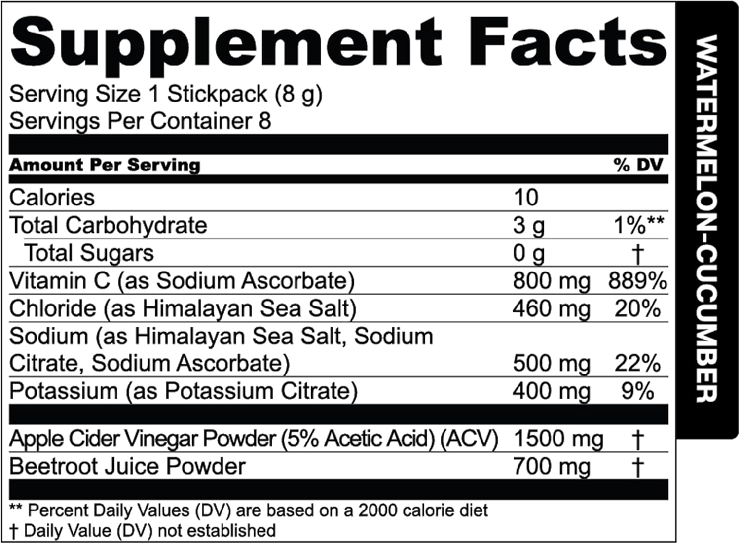 Essential Elements Hydration Packets - Watermelon Cucumber - Electrolytes Powder No Sugar - Electrolyte Drink Mix - Superior Hydration with ACV & Vitamin C - 50 Stick Packs
