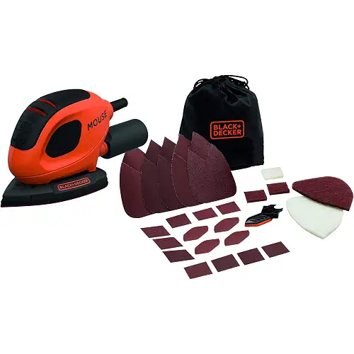 BLACK+DECKER Lijadora multifunción Mouse de 55 W, BEW230BC-QS