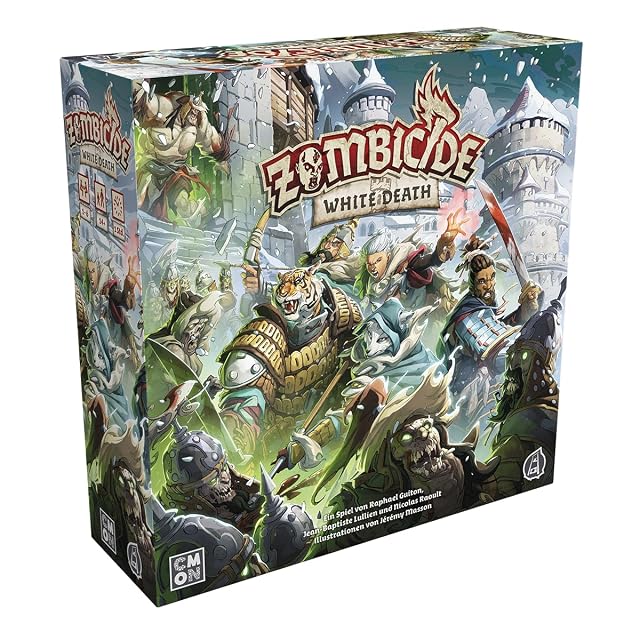 CMON, Zombicide: White Death, Juego básico, Juego de Conocimiento, Dungeon Crawler, 1-6 Jugadores, 60 Minutos