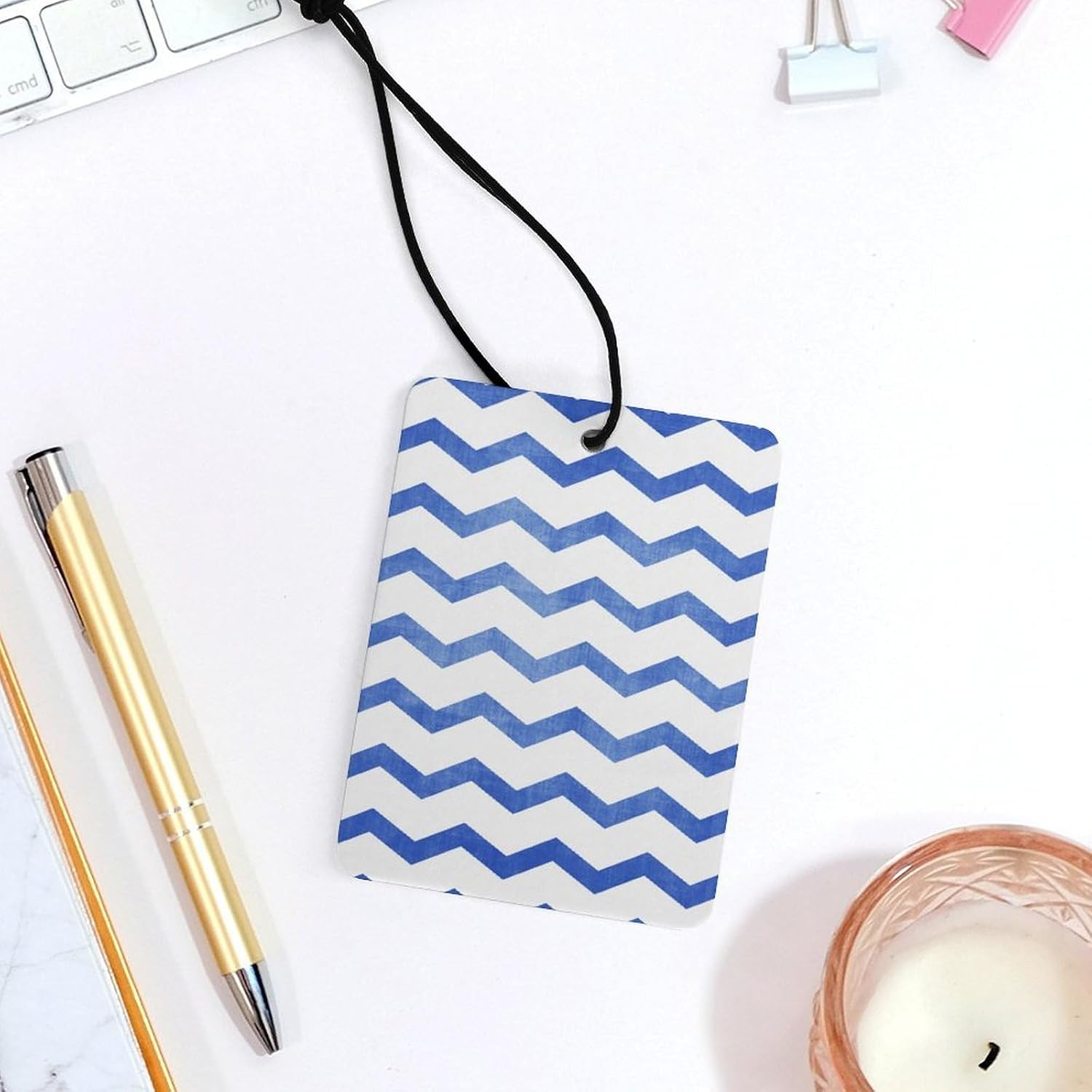Blue Sea Waves Background Car Air Freshener Hanging Car Scent Cards Decor Interior Accessories