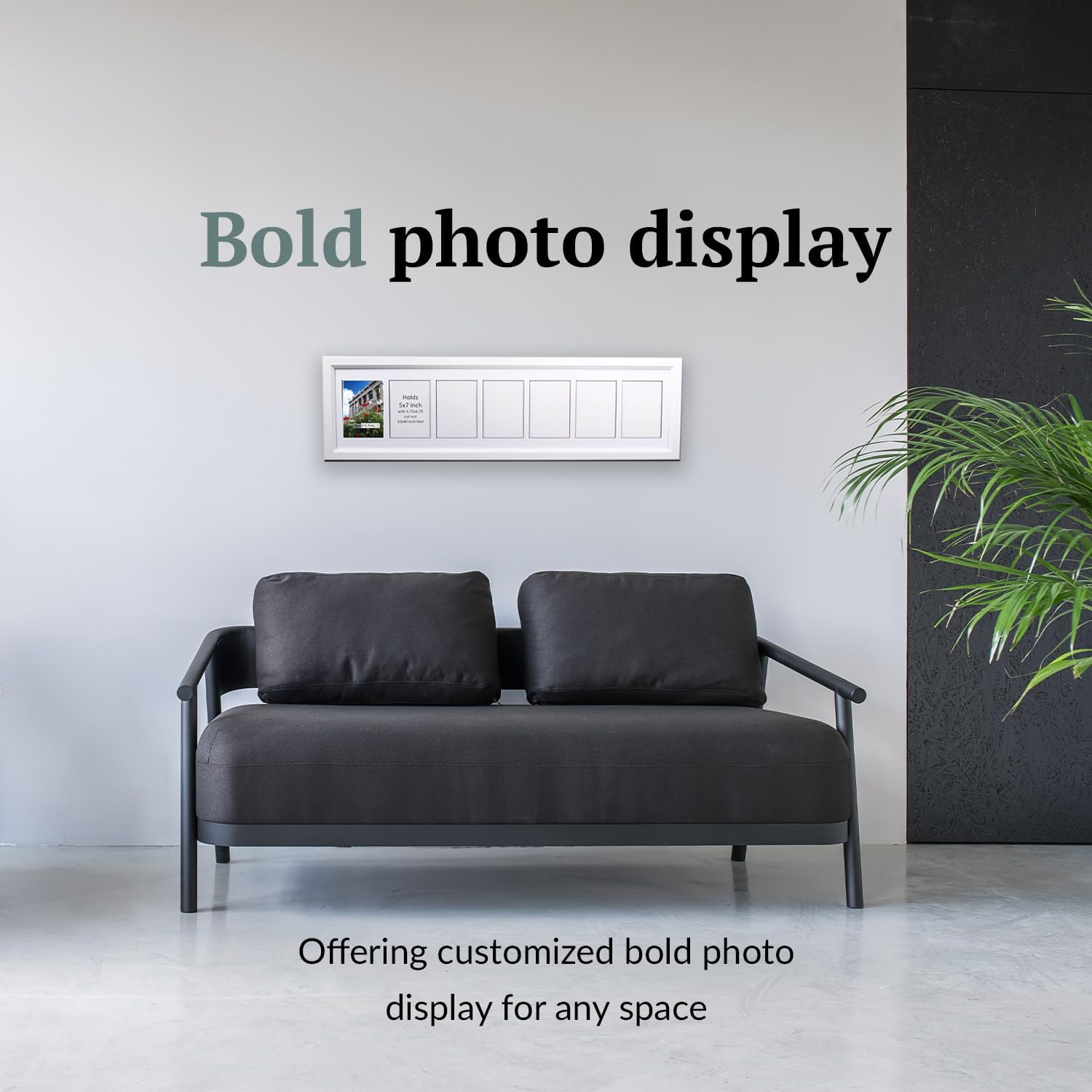 Creative Picture Frames 7 Opening Glass Face White Picture Frame To Hold 5 By 7 Inch Photographs Including 10X40-Inch White Mat Collage