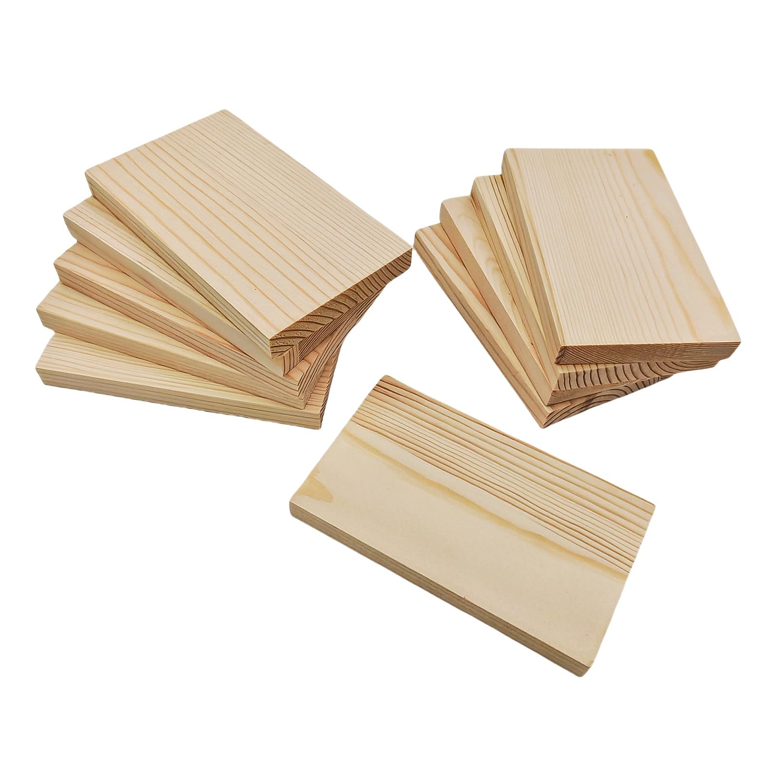 10PCS Rectangle Wood Boards Unfinished Wood Blocks for Crafting 10x6x1cm Blank Whittling Wooden Blocks for Carving,Painting & Burning