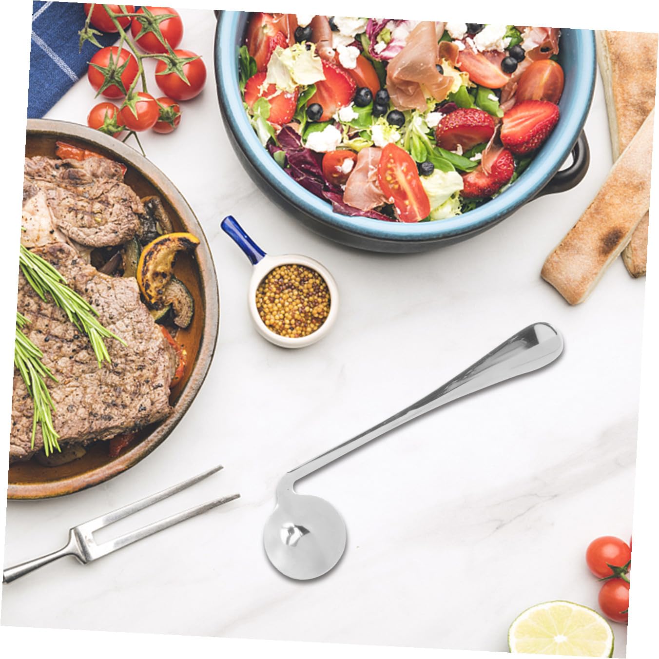 FRCOLOR 10 Piezas utensilios adaptativos talheres aco inocidavel cubiertos portatiles utensilios para ancianos utensilios adaptables aire cuchara adaptable de acero inoxidable