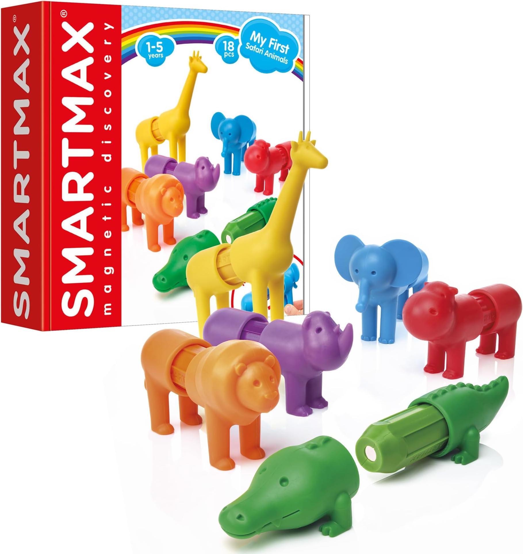 My First Safari Animals, Magnetic Discovery Play Set, 18 pieces, 1-5 Years