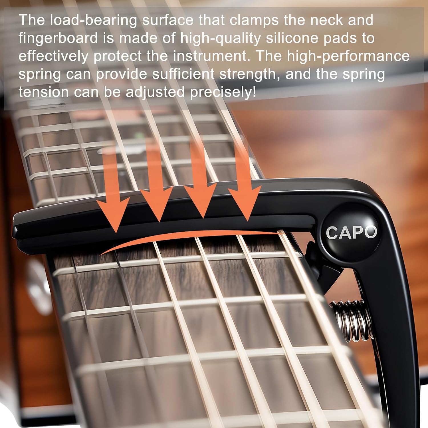 Guitar Capo, HooztPro Capo for Acoustic and Electric Guitars, acoustic guitar 6 string, Electric guitar capo, Kapo, Guitar capos(Black).
