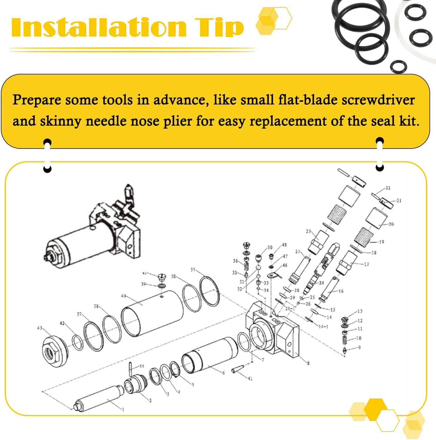 Buy 214739 Floor Jack Seal Replacement Kit for Costco Arcan Dual Pump