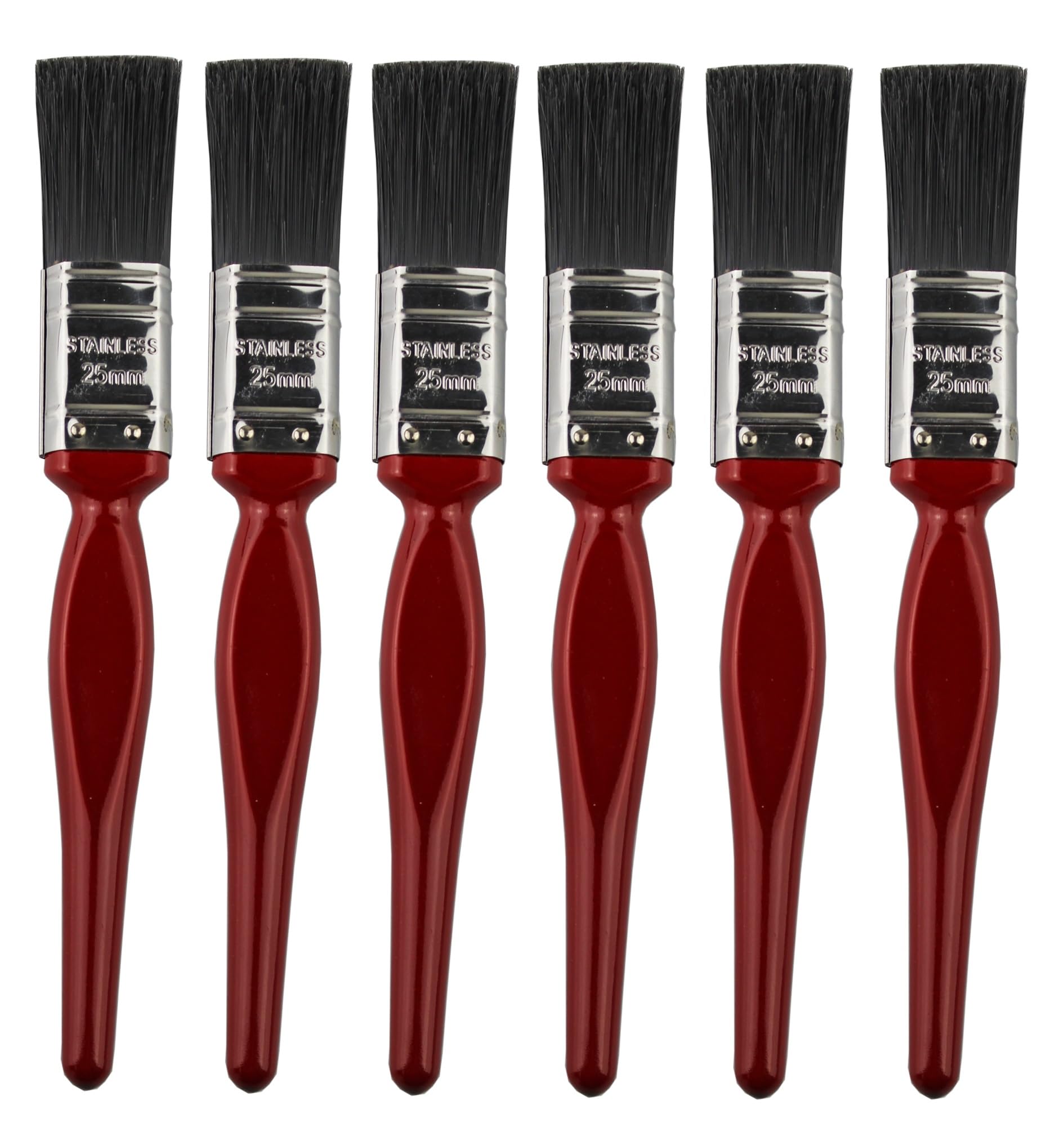 6 x One Inch Paint Brushes 1" | 25mm Small Decorating Brushes