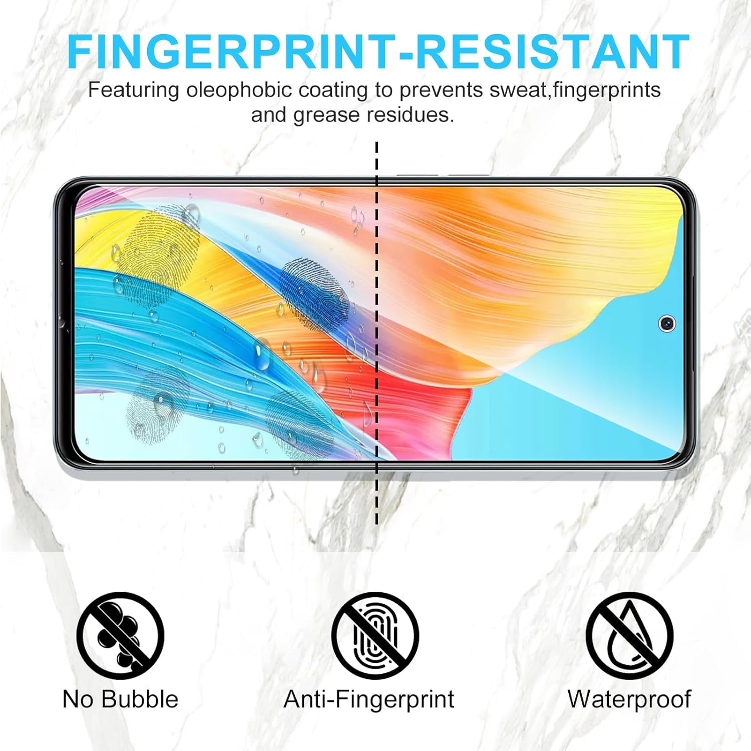 Vetro temperato per Oppo A98 5G, durezza 9H antigraffi – trasparente - Italiano Vetro temperato per Oppo A98 5G, durezza 9H antigraffi – trasparente - Italiano