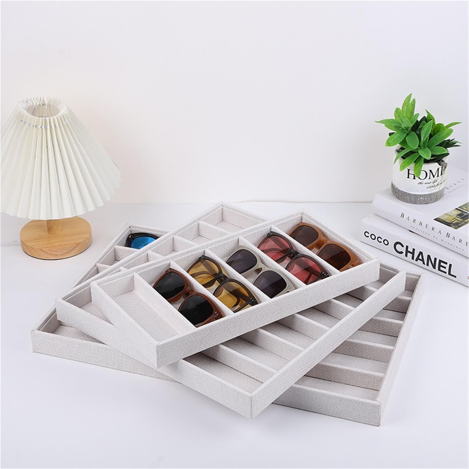 Organizer na Okulary Przeciwsłoneczne Organizer Na Okulary Przeciwsłoneczne, Tacka Biżuterię I Wiele Okularów idealny prezent(38x18.5x3.5cm)