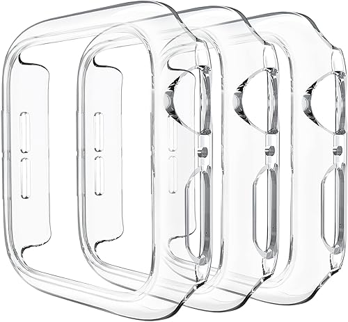 Miniatura 1 de Paquete de 3 fundas compatibles con Apple Watch de 1.575 pulgadas Series 6, Series 5 Series 4 y SE, carcasa rígida de policarbonato protector sin