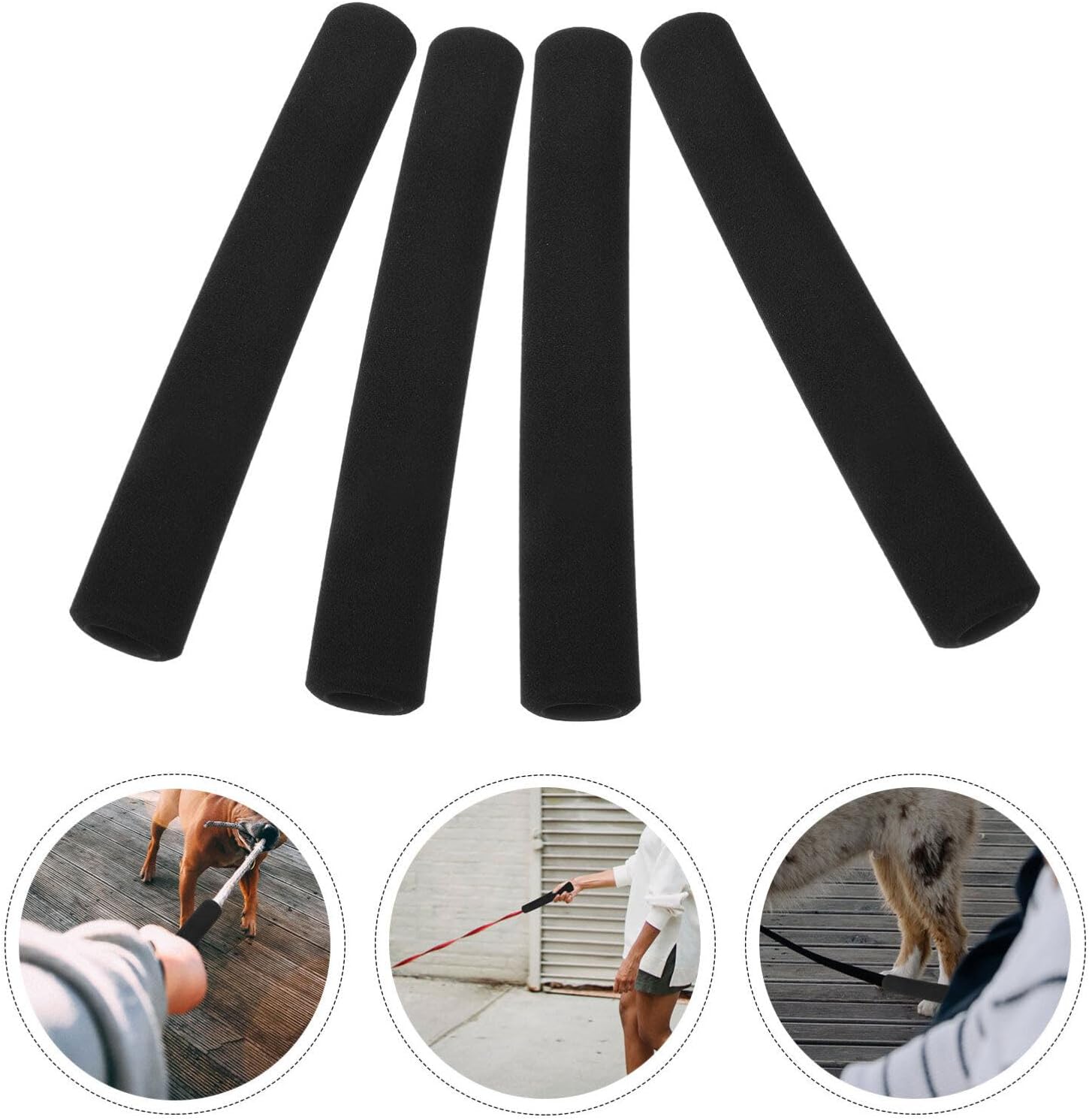 犬用リーシュグリップハンドルスリーブラップ 4個 フォームチューブスポンジカバー ペットリーシュラップグリップ 犬用リーシュボックス