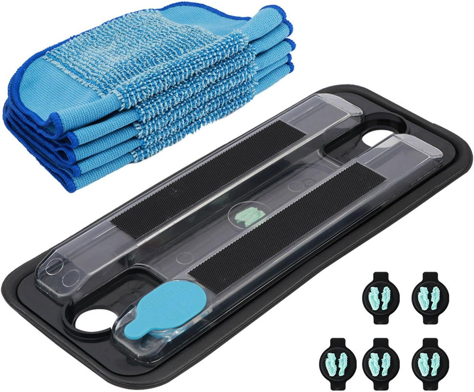 Tookie 11pcs Reservoir Pad Set, Vacuum Cleaner Mop Pad Compatible for Braava 380 380T 380T, Reservoir Pad Wick Cap & Mop, Clean Reservoir Cleaning Pad Replacement
