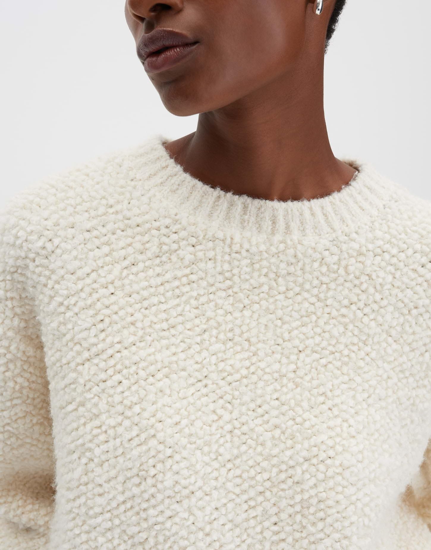 someday Damen Pullover | TELENA Loose Strickpullover mit Bouclégarn