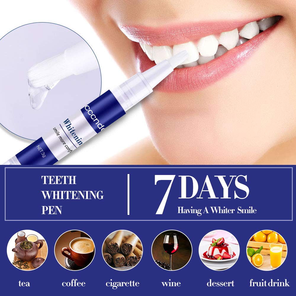 Stylo Blanchiment des Dents, Blanchiment dentaire, Blanchiment efficace des  dents en taches jaunes et fumes Dents noires, Nettoie et blanchit les dents  (3pcs) : Amazon.fr: Hygine et Sant