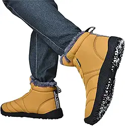 Botas de caminhada impermeáveis | Sapatos de neve de inverno totalmente forrados de pele tênis botas quentes,Botas de neve masculinas botas de inverno femininas para inverno trekking mochila Puchen