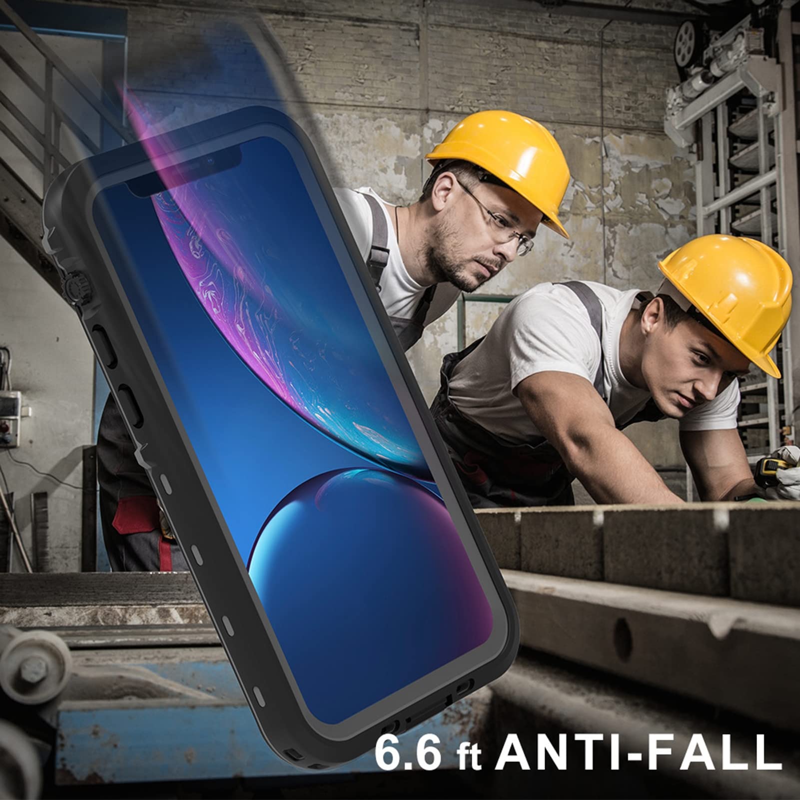 Etui na telefon komórkowy iPhone 14 Pro Max / 14 Plus/14 Pro / 14, etui do nurkowania, wodoszczelne etui ochronne na ekran, ultra cienkie, obsługuje bezprzewodowe ładowanie, czarne, 14 na 6,1"