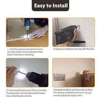 ハンドメイド壁掛け Amazon | フレンチクリート絵画ハンガー アルミニウムZハンガー