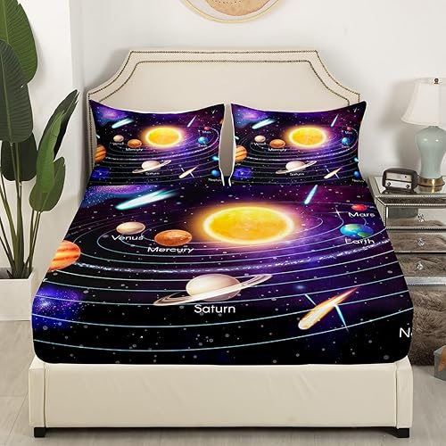 Miniatura 8 de Erosebridal Sábana bajera ajustable para niños y niñas, bonito juego de ropa de cama con diseño de perro salchicha para niños, niñas, bonito juego