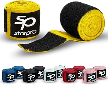 Starpro Boxing Hand Wraps Mexican Style Wrist Wraps with Thumb Loop Elastic Hand Wraps for Boxing Kickboxing MMA for Men & Women