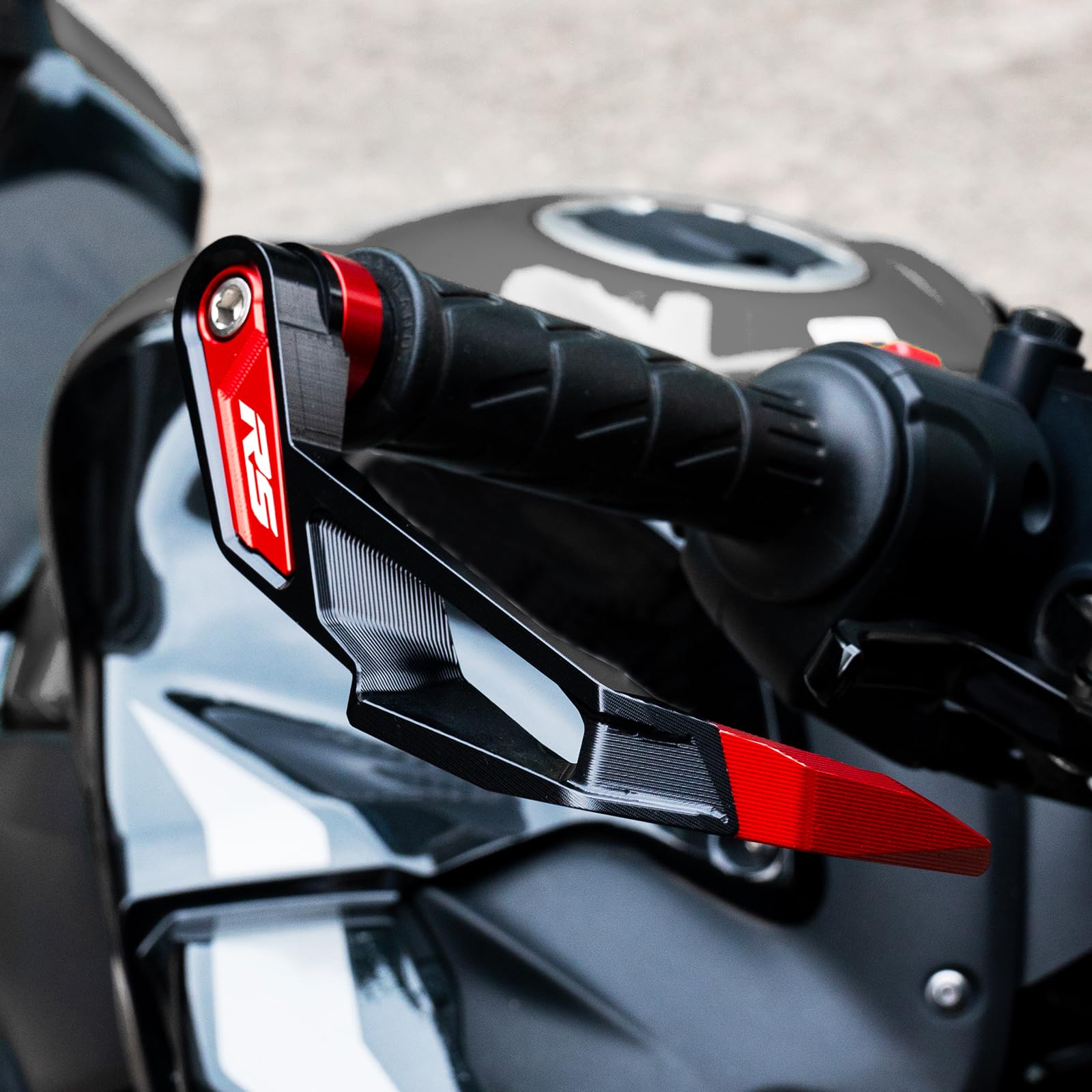 Paramani Moto Per RS 660 RS660 RSV4 FACTORY 2021-2025 RS457 2024 2025 RS125 RS50 Accessori moto Protezioni per manubrio Protezioni per leve freno e frizione Alluminio Paramani (Rosso)