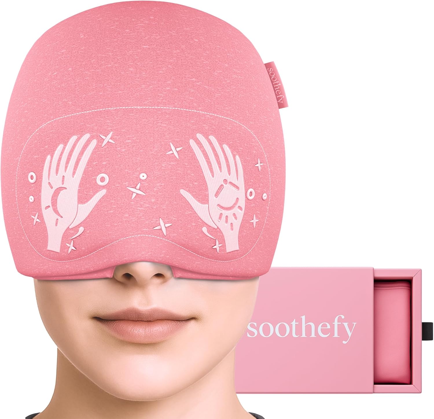 Migraine Relief Cap with Slide-Up Eye Mask