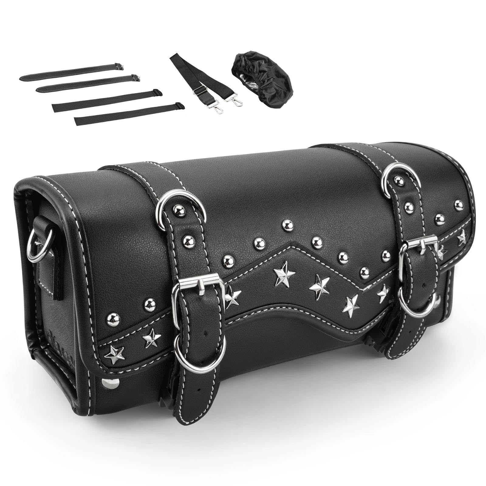 ヴィンテージ　自転車バッグ Amazon.co.jp: オートバイ用フロントバッグ Pu レザー