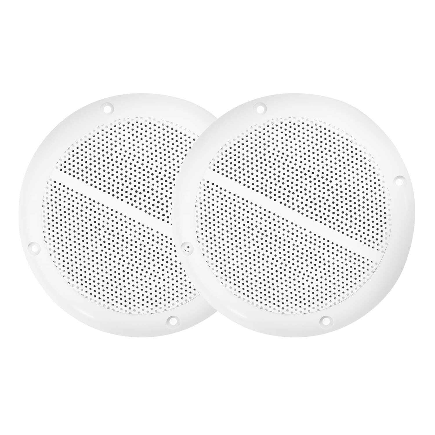 VONYX Haut-Parleurs Résistants à l'eau 5" 8 Ohm - 2 Haut-Parleurs 80 Watts Splashproof, 5 Pouces, Idéal à Intégrer dans Les Salles de Bain, Les Bateaux, Les Piscines, Sauna, Terrasse, etc