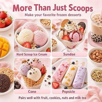 DIY Homemade Ice Cream Powder Mix Kit (6 Flavors, 50g Each) For Sundae, Cone & Soft Serve Dessert
