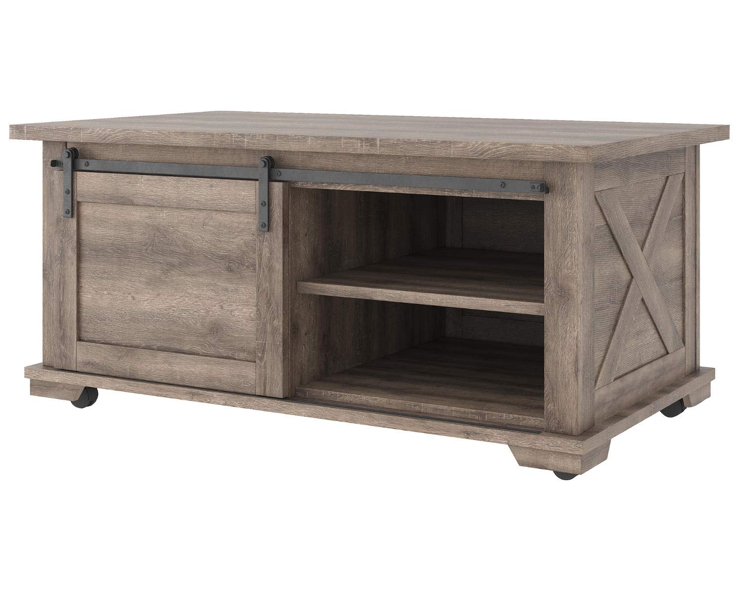 Signature Design by Ashley Arlenbry Rustic Farmhouse Coffee Table, Grayish Brown