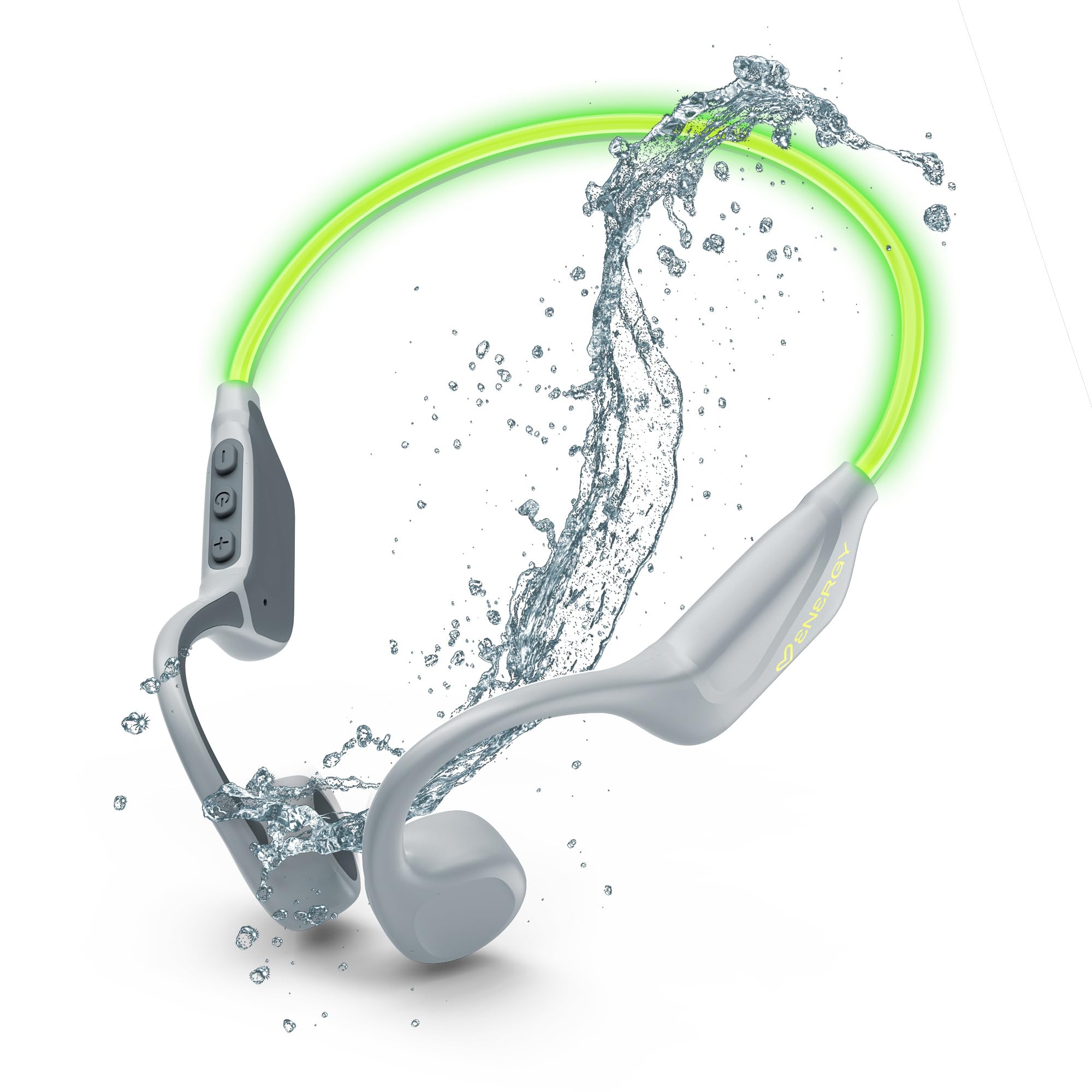 Energy Sistem VibeWave – Auriculares Bluetooth Deportivos (Bluetooth 5.4, 15 Horas de batería, micrófono, LED Lights, IPX5 Water Resistant, Multi Device Connection)