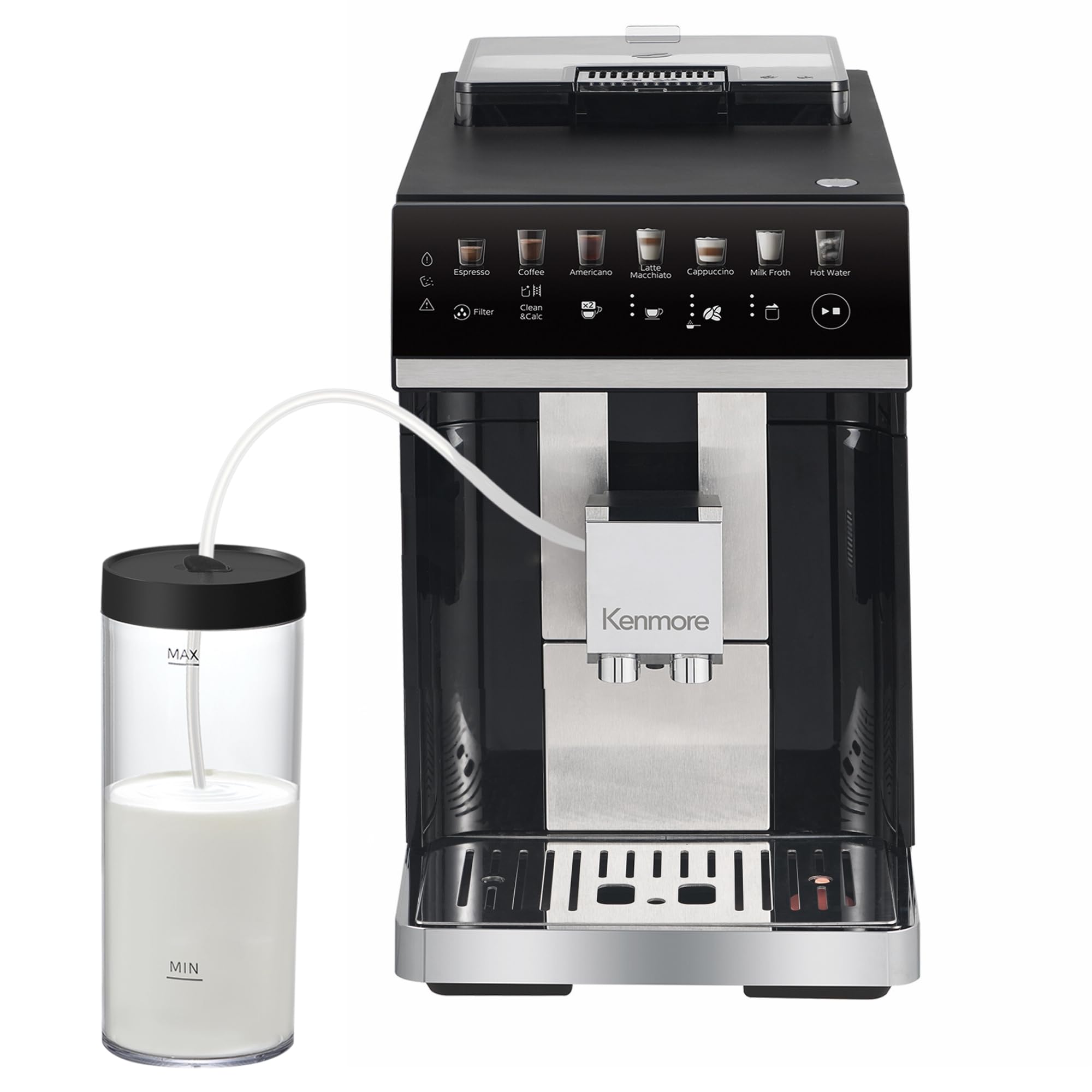 Kenmore Fully Automatic Coffee Maker - With Grinder Milk Frother Steamer Auto Tamper Descaler Expresso Machine cafeteras electricas