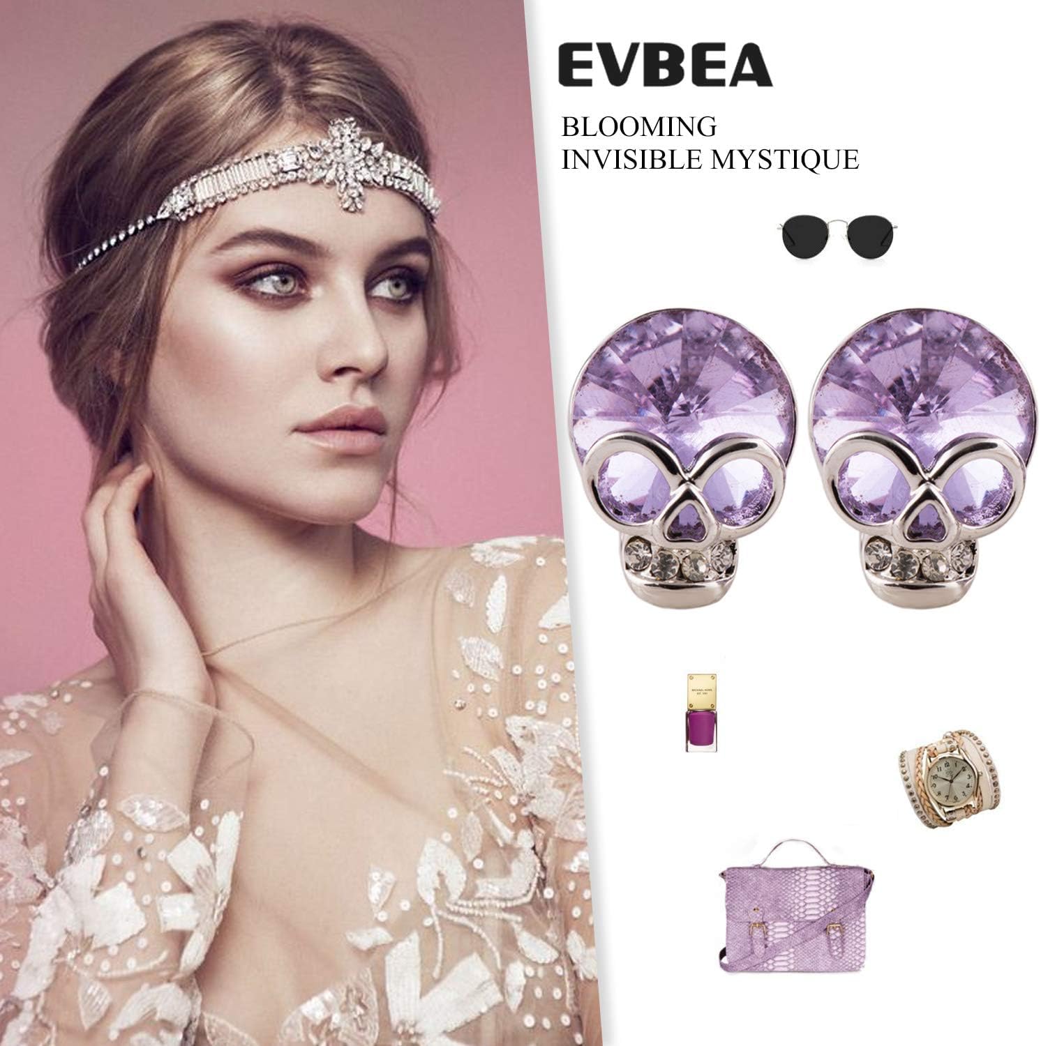 Cute Skull Studs Womens Gothic Cool Statement Skeleton Jewelry Candy Skull Earrings - Image 5