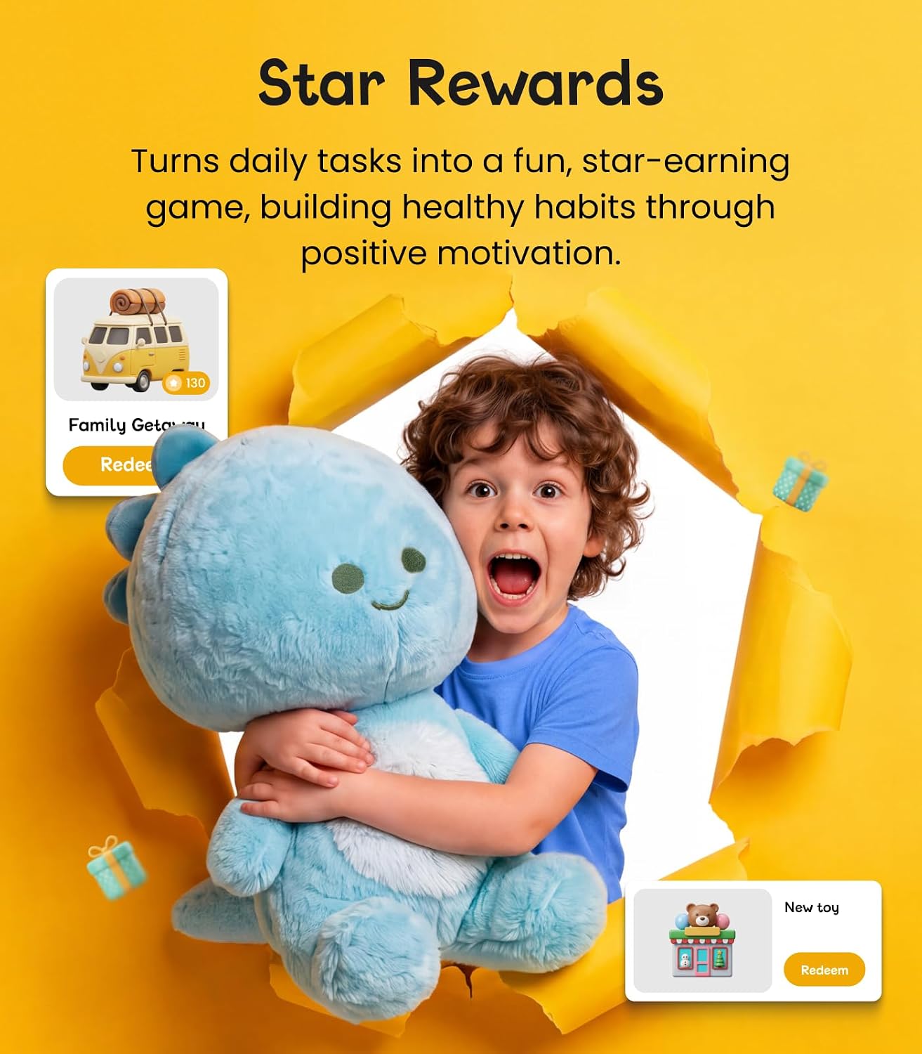 cozyla Routie: Alarm Clock for Kids Calendar Chore Chart & Routine Reward