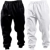 Kit 2 Calça Moletom Slim Flanelado com Bolso Skinny Jogger Masculino Adulto Unissex Inverno Corrida Masculina Musculação Academia