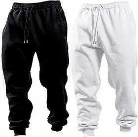 Kit 2 Calça Moletom Slim Flanelado com Bolso Skinny Jogger Masculino Adulto Unissex Inverno Corrida Masculina Musculação Academia
