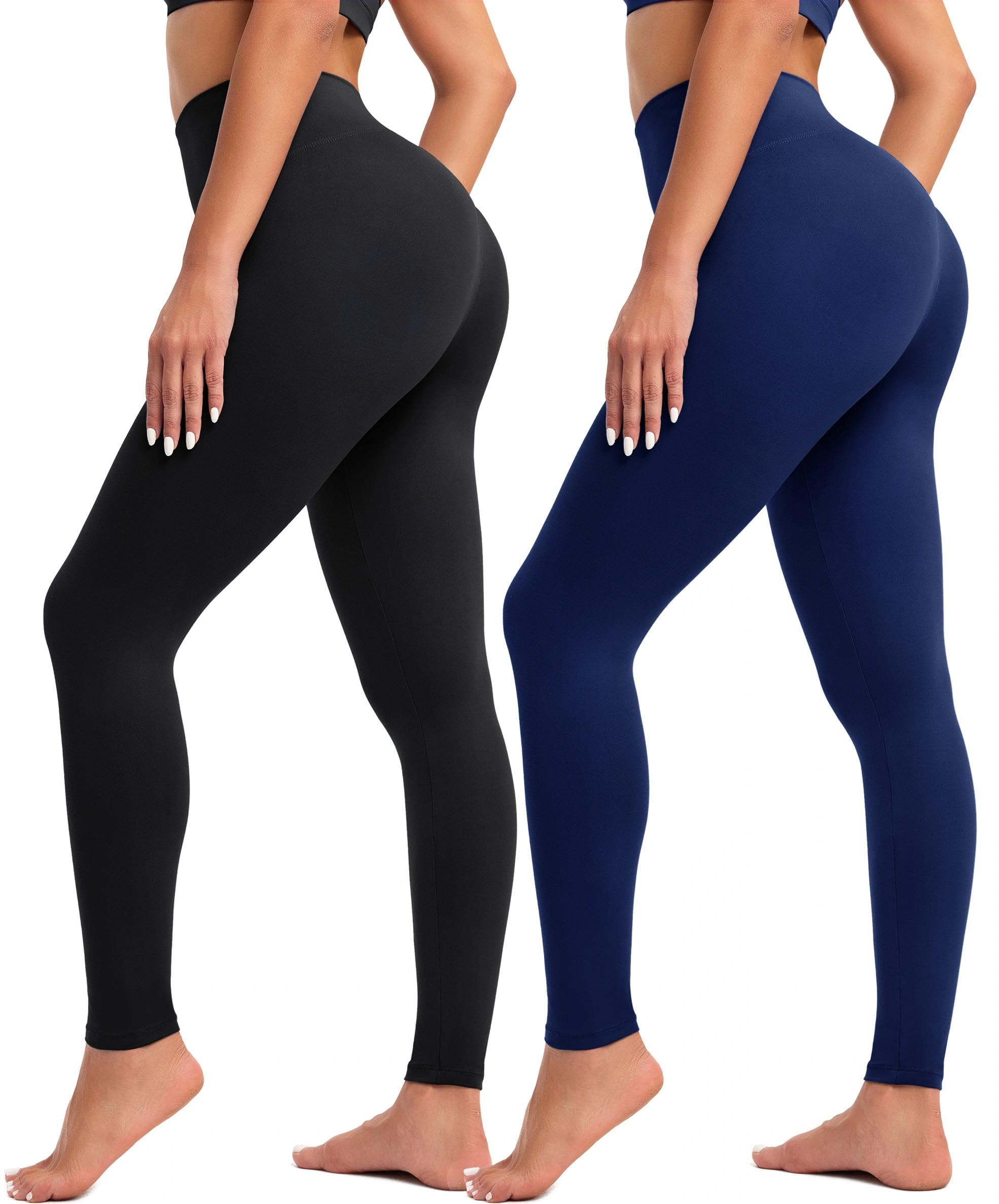 BAYDI Creamlush Damen 7/8 Leggings High Waist Weiche Elastische Sportleggings Yogahose für Yoga Pilates Fitness Freizeit Alltag S-M bis 5XL