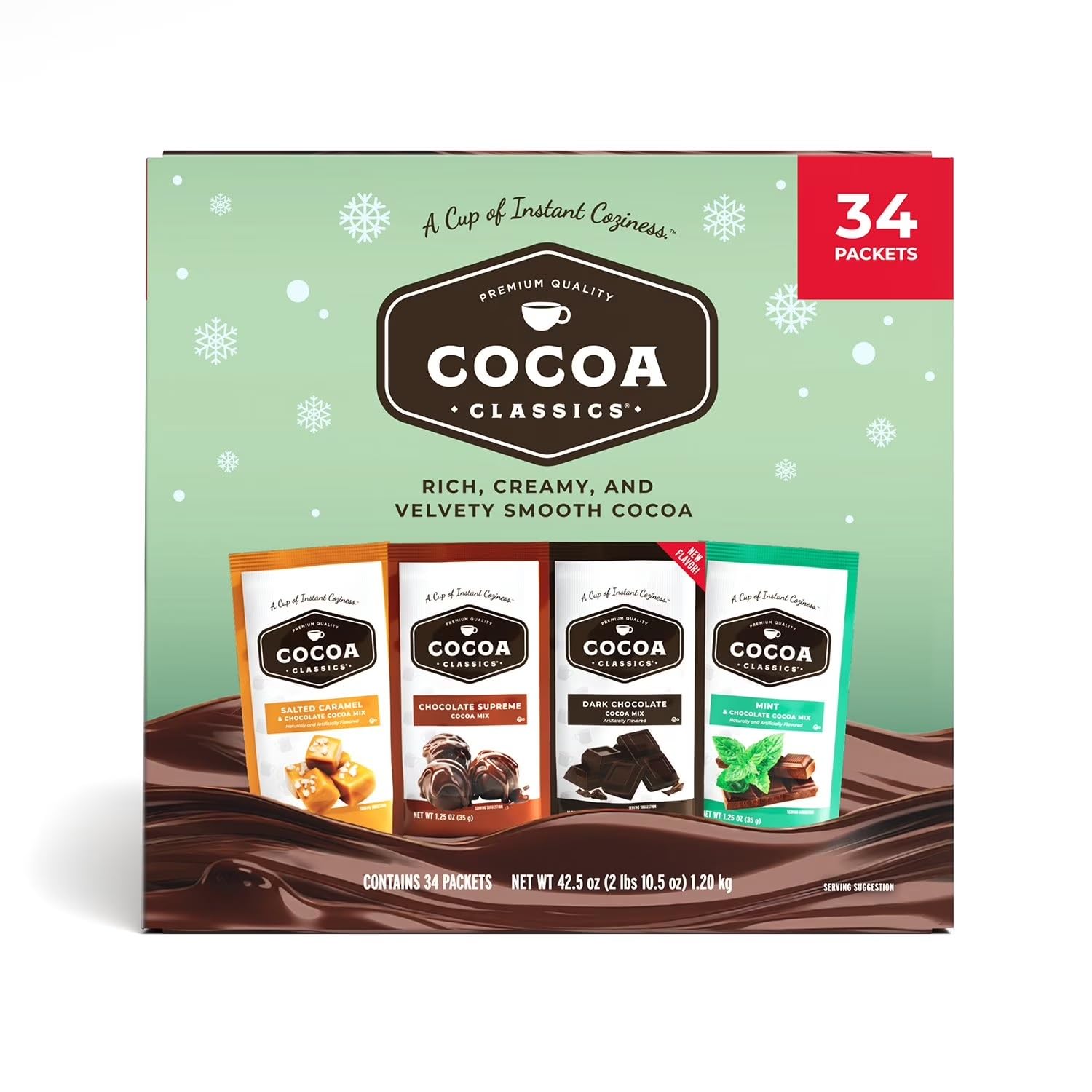 Amazon.com : Cocoa Classics Hot Chocolate Variety Pack, 34 Packets