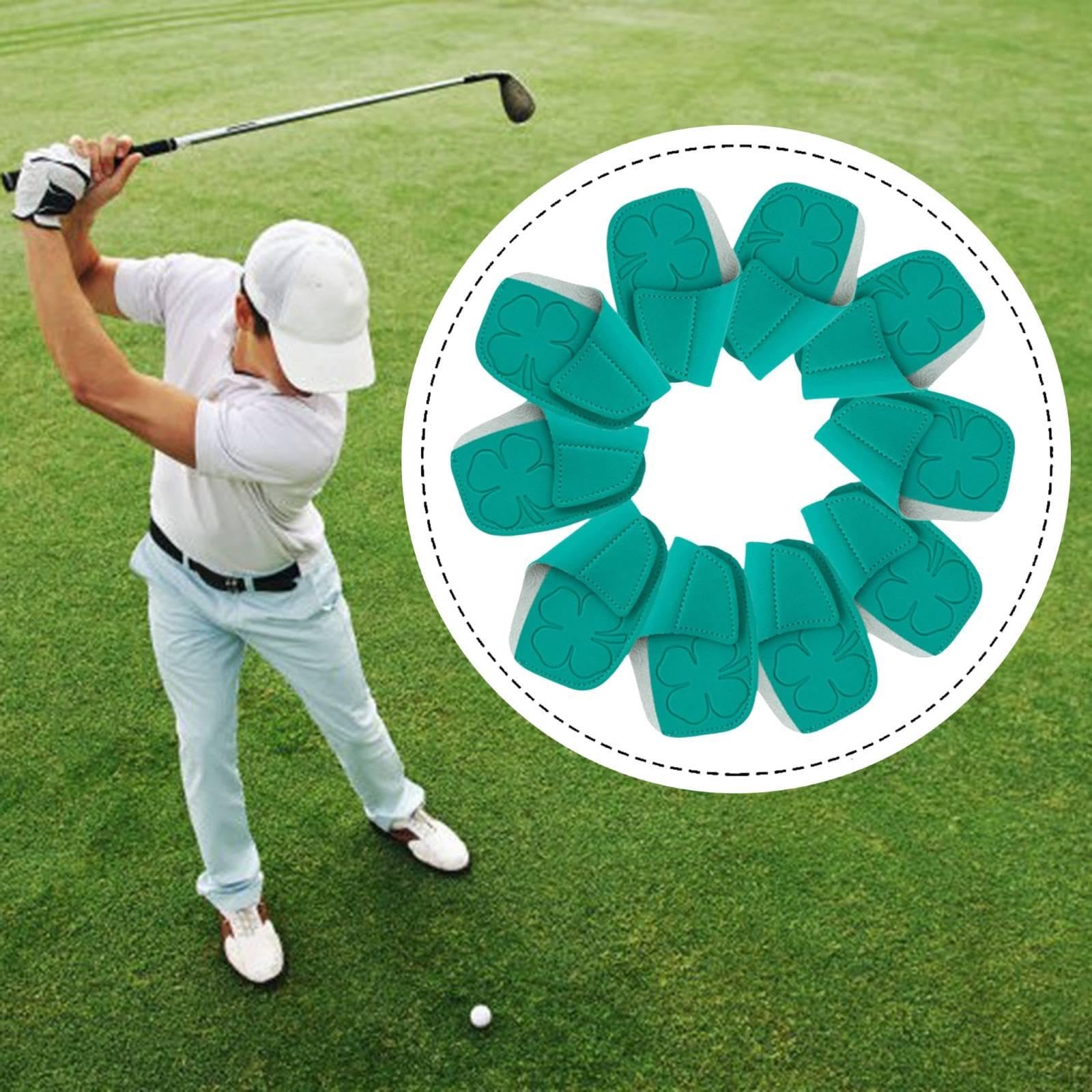 10 Piezas Cubiertas para Hierros de Golf Fundas Impermeables para Palos Mangas de PU Robusto Diseño Elegante Y Adecuadas para Regalo Gimnasio