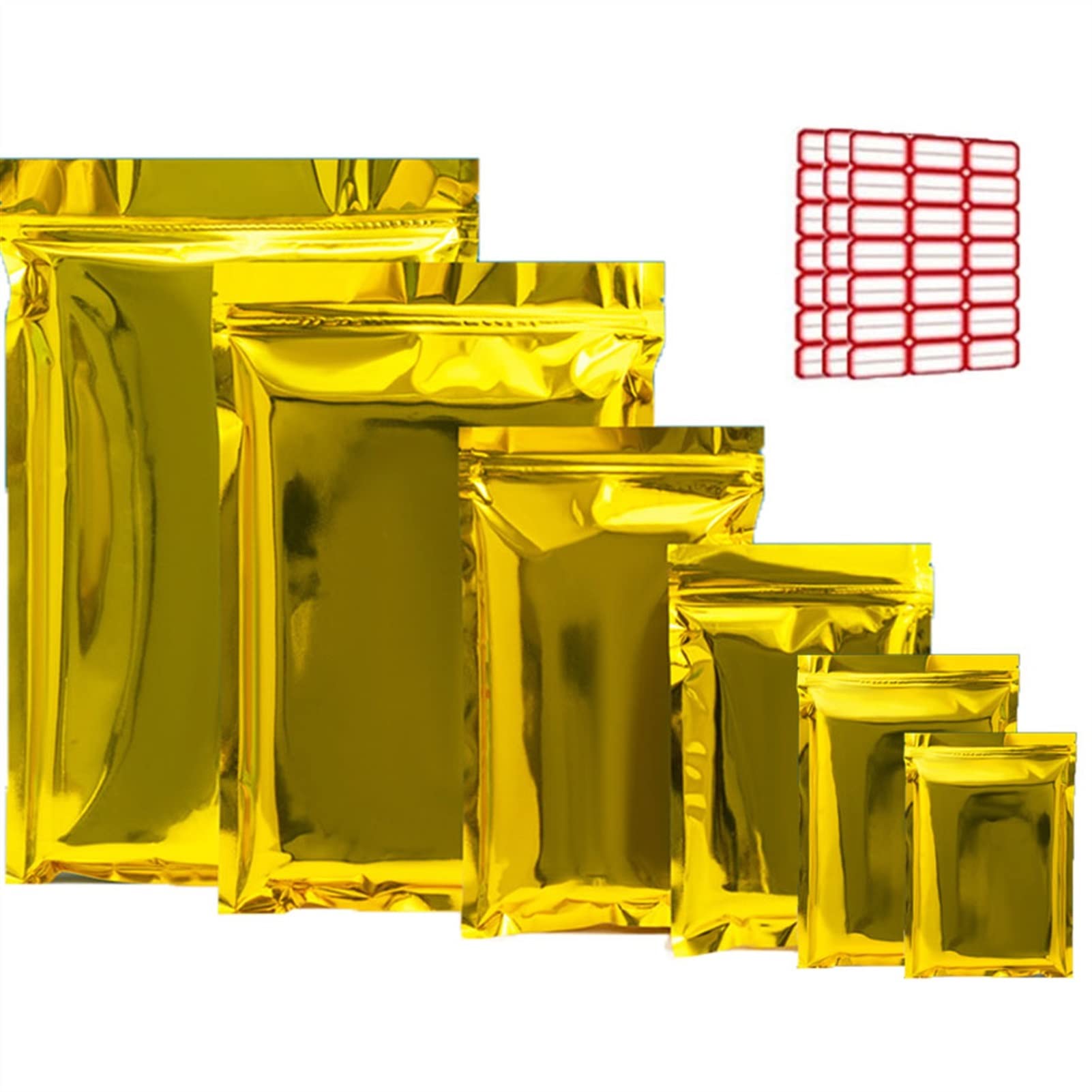 YAAVAAW Sacchetti A Chiusura Lampo In Lamina D'oro Piccoli - Foto 2