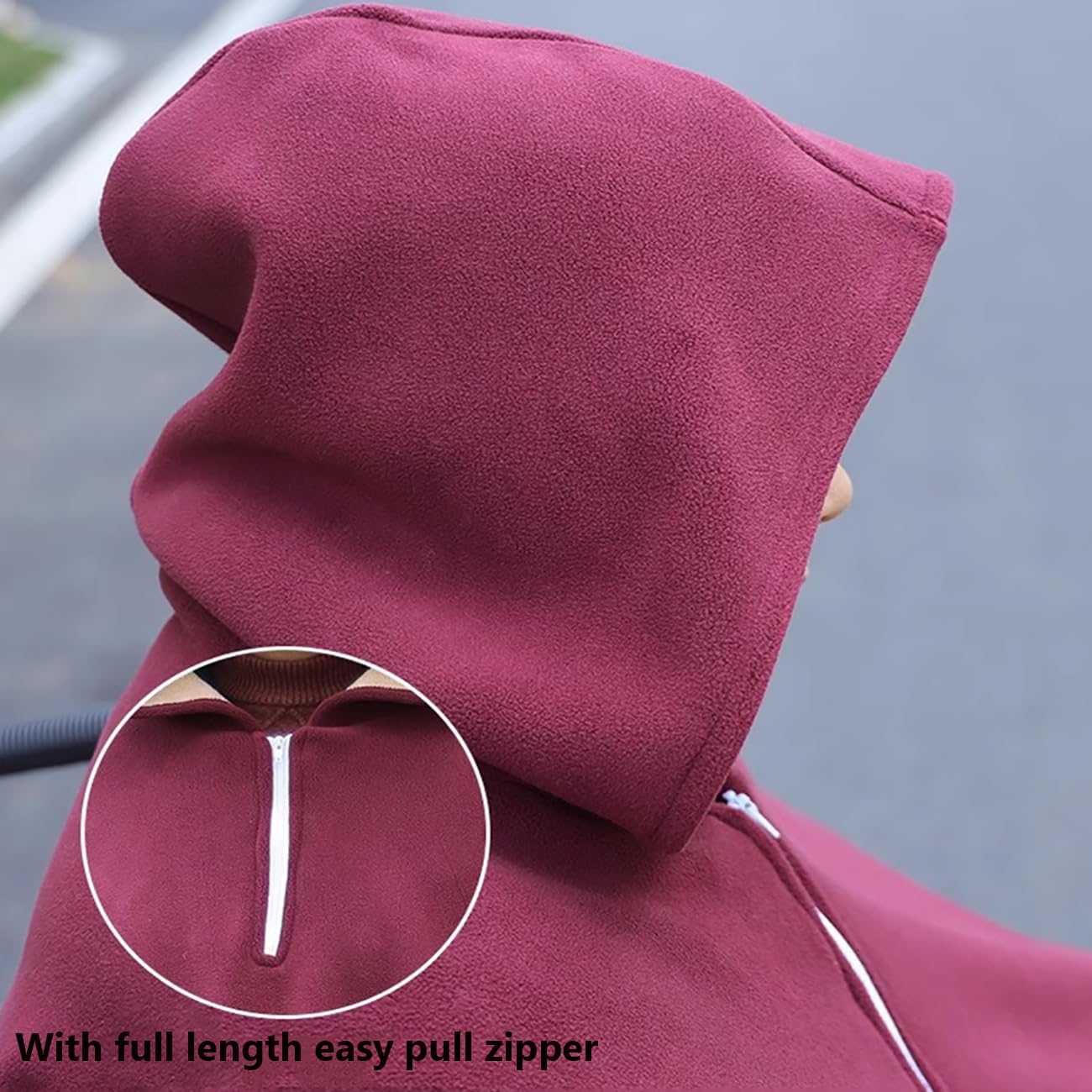 Manta para Silla de Ruedas, Fundas cálidas de Invierno para Todo el Cuerpo, Manta Cortavientos para Silla de Ruedas, Poncho Cortavientos con Capucha para Silla de Ruedas, Manta tér