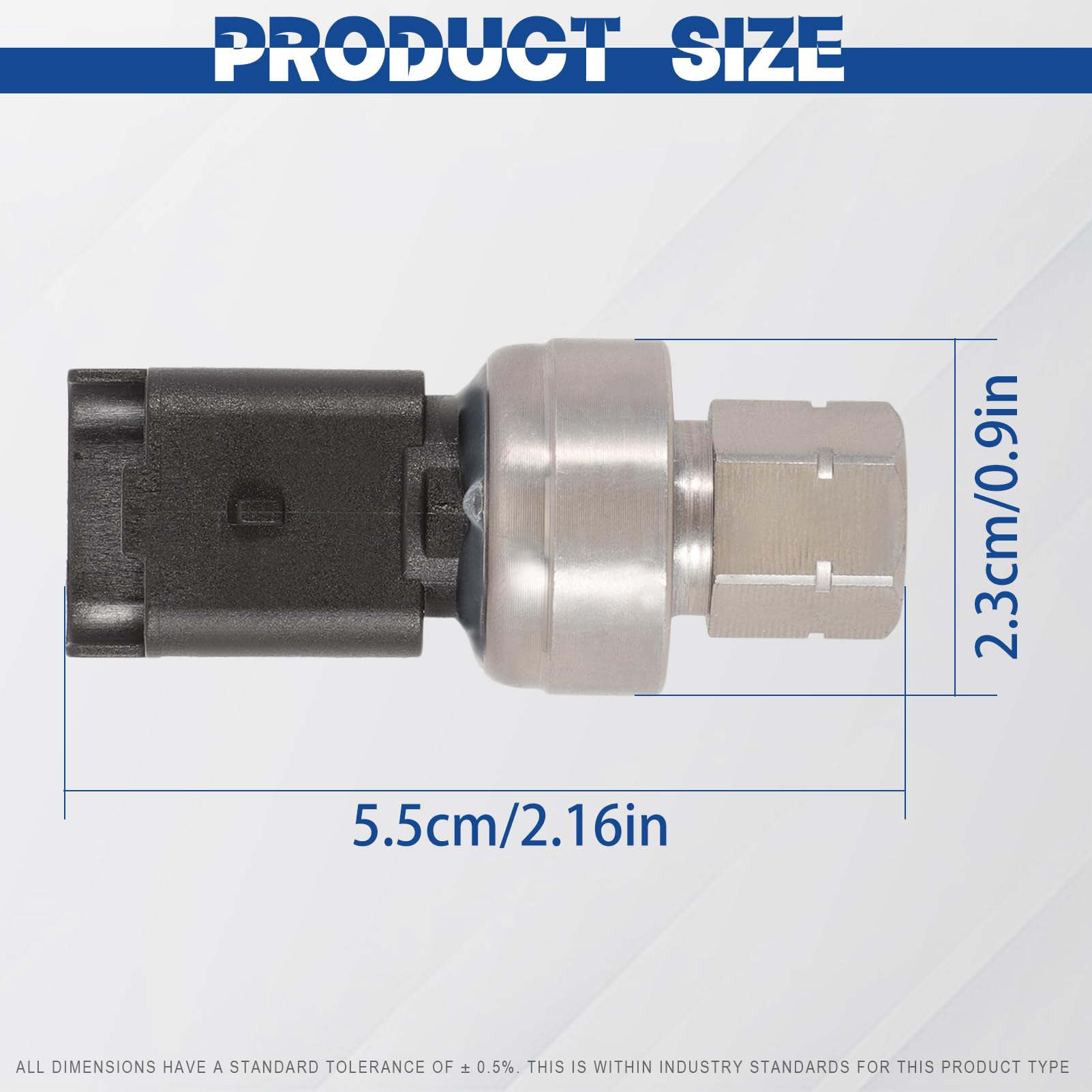 Presostat - Botón interruptor de aire acondicionado 3 pines compatible con BERLINGO c3 c4 c5 307 407 607 5008 PARTNER 6455 Z3 9878362280, 9647971280